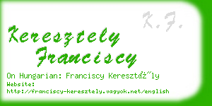 keresztely franciscy business card